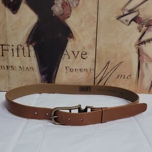 DKNY Tan Leather Belt